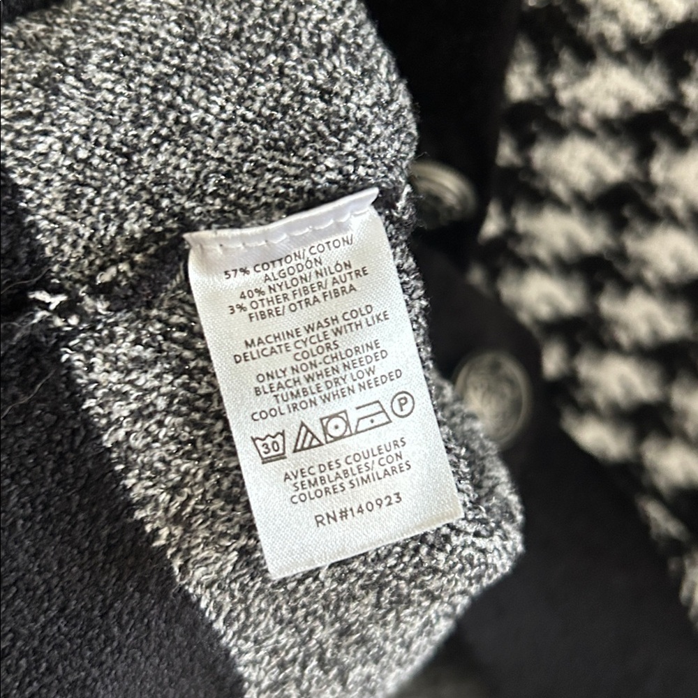 LOFT Houndstooth Cardigan Sweater - Picture 7 of 7